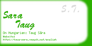 sara taug business card
